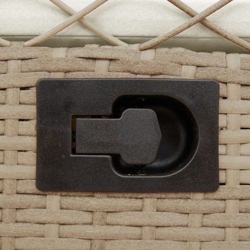  2 db bézs polyrattan dönthető kerti szék