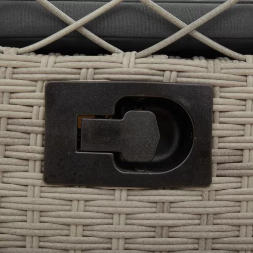  2 db világosszürke polyrattan dönthető kerti szék