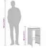  4 db szürke polyrattan kerti bárszék párnával