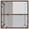 barna polyrattan kültéri bárasztal 70 x 70 x 110 cm