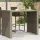  szürke polyrattan kerti bárasztal akácfa lappal 145x80x110 cm