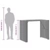  szürke polyrattan kerti bárasztal akácfa lappal 145x80x110 cm