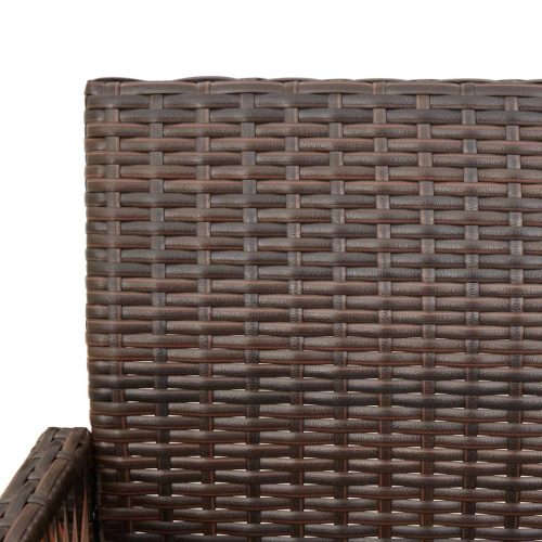  2 db barna polyrattan kerti bárszék