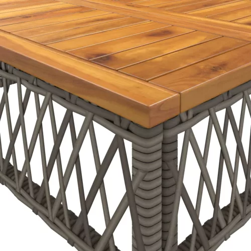  2 részes szürke polyrattan kerti kanapészett párnákkal