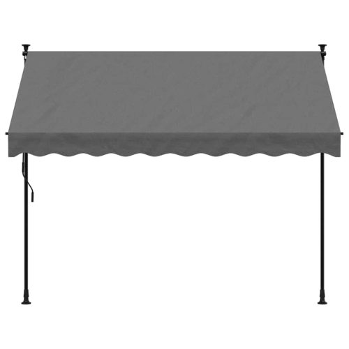  antracit szövet és acél feltekerhető napellenző 250 x 150 cm