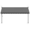  antracit szövet és acél feltekerhető napellenző 350 x 150 cm