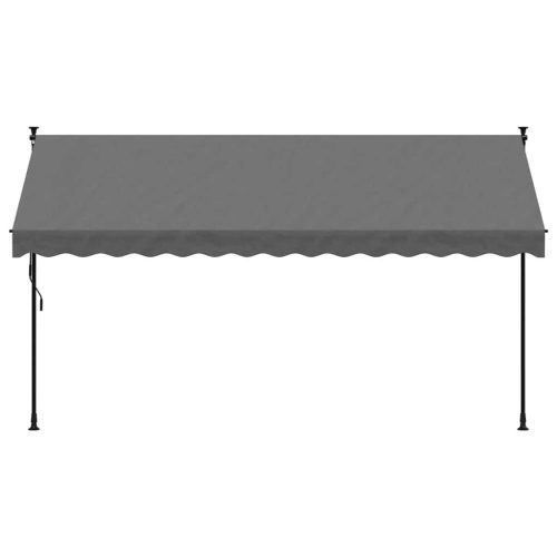  antracit szövet és acél feltekerhető napellenző 350 x 150 cm