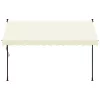  krémszínű szövet és acél feltekerhető napellenző 300 x 150 cm
