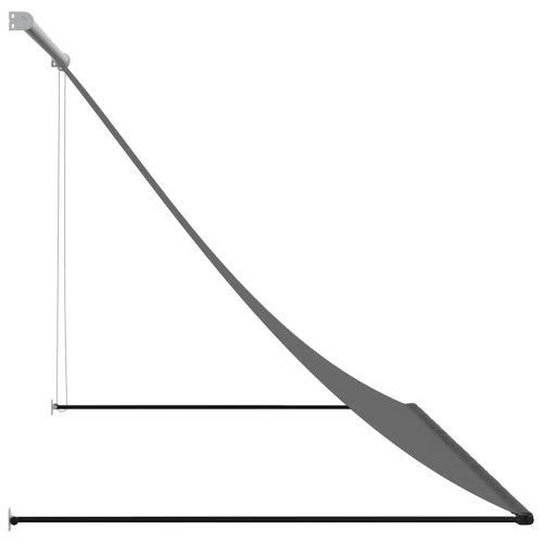  antracit szövet és acél feltekerhető napellenző 200 x 150 cm