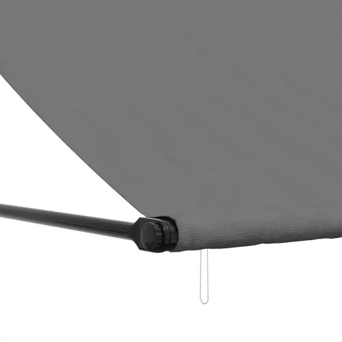 antracit szövet és acél feltekerhető napellenző 250 x 150 cm