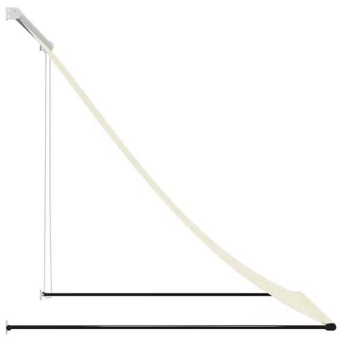  krémszínű szövet és acél feltekerhető napellenző 150 x 150 cm