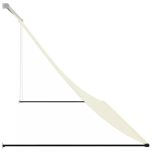  krémszínű szövet és acél feltekerhető napellenző 300 x 150 cm