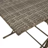  7 részes szürke polyrattan kerti étkezőgarnitúra párnával