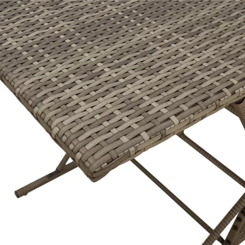  7 részes szürke polyrattan kerti étkezőgarnitúra párnával
