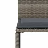  7 részes szürke polyrattan kerti étkezőgarnitúra párnával