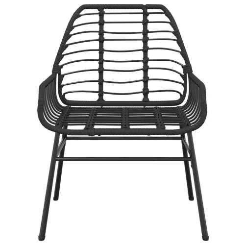  2 db fekete polyrattan kerti szék