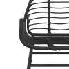  2 db fekete polyrattan kerti szék