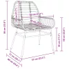  2 db fekete polyrattan kerti szék