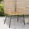  2 db barna polyrattan kerti szék