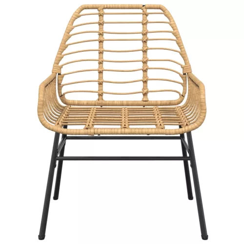 2 db barna polyrattan kerti szék