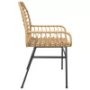  2 db barna polyrattan kerti szék