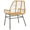  2 db barna polyrattan kerti szék