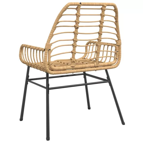  2 db barna polyrattan kerti szék
