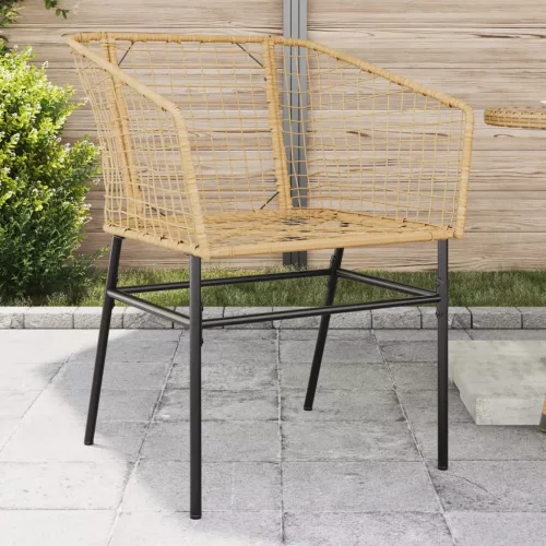  2 db barna polyrattan kerti szék
