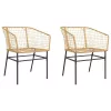  2 db barna polyrattan kerti szék