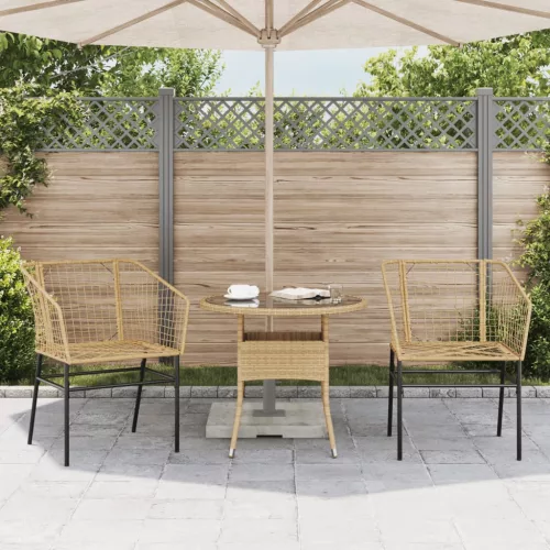  2 db barna polyrattan kerti szék