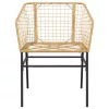  2 db barna polyrattan kerti szék