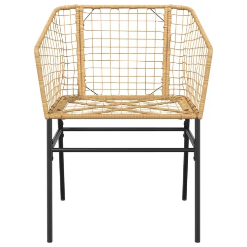  2 db barna polyrattan kerti szék