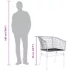  2 db barna polyrattan kerti szék