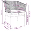  2 db barna polyrattan kerti szék párnákkal