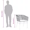  2 db barna polyrattan kerti szék párnákkal