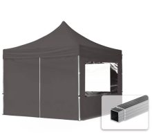   Professional összecsukható sátrak ECO 300 g/m2 ponyvával, alumínium szerkezettel, 4 oldalfallal - 3x3m sötétszürke