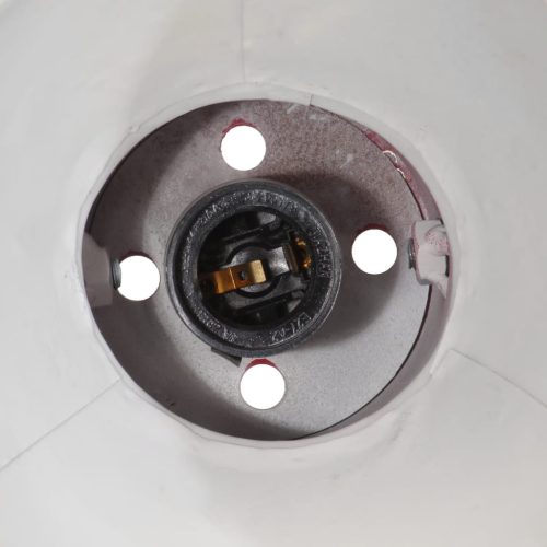  kopott piros mennyezeti lámpa 25 W 35x35x25 cm E27