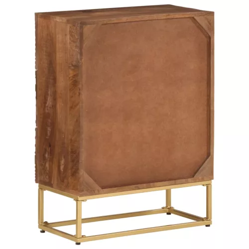  tömör mangófa és vas komód 55 x 30 x 76 cm