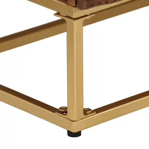  tömör mangófa és vas komód 55 x 30 x 76 cm