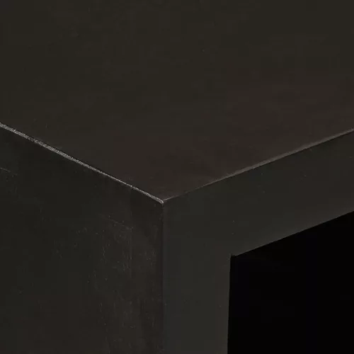  fekete tömör mangófa és vas tálalószekrény 55 x 30 x 76 cm