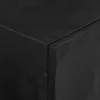  fekete tömör mangófa és vas TV-szekrény 110 x 30 x 40 cm