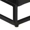  fekete tömör mangófa és vas TV-szekrény 110 x 30 x 40 cm