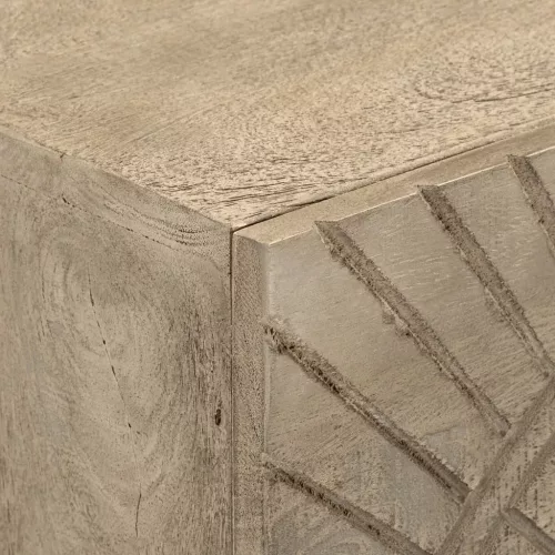  tömör mangófa és vas komód 55 x 30 x 76 cm