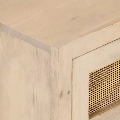  tömör mangófa és vas éjjeliszekrény 40 x 30 x 50 cm