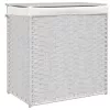  fehér polyrattan szennyeskosár 2 rekesszel 53x33x57 cm