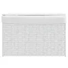  fehér polyrattan szennyeskosár fedéllel 55,5 x 35 x 34 cm