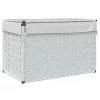  fehér polyrattan szennyeskosár fedéllel 55,5 x 35 x 34 cm