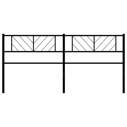  fekete fém fejtámla 200 cm