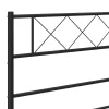  fekete fém ágykeret fej- és lábtámlával 75 x 190 cm