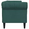  sötétzöld 3 személyes szövet Chesterfield kanapé